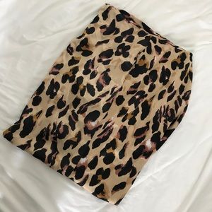 Leopard print wrap skirt